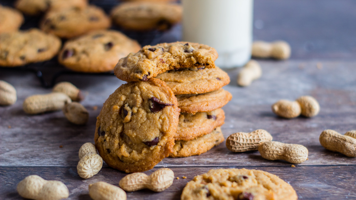 Peanut butter and shop chocolate chip cookies